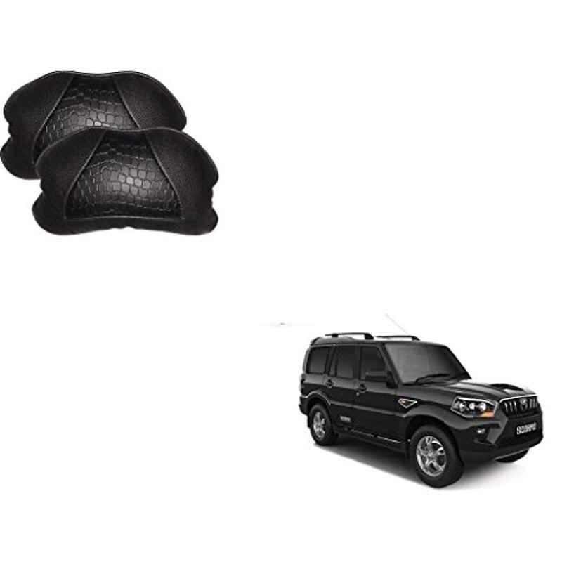 Kozdiko 2 Pcs Memory Foam Black Neck Rest Cushion Pillow Set for Mahindra Scorpio 2015