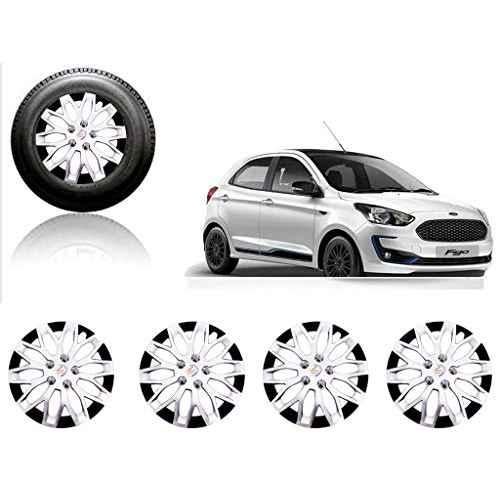 Buy Auto Pearl 4 Pcs 14 inch ABS Silver & Black Car Wheel Cover