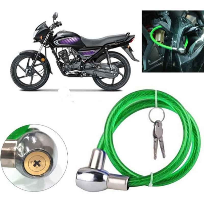 Auto Pearl PVC & Plastic Green Heavy Duty Cable Lock for Neo, 279