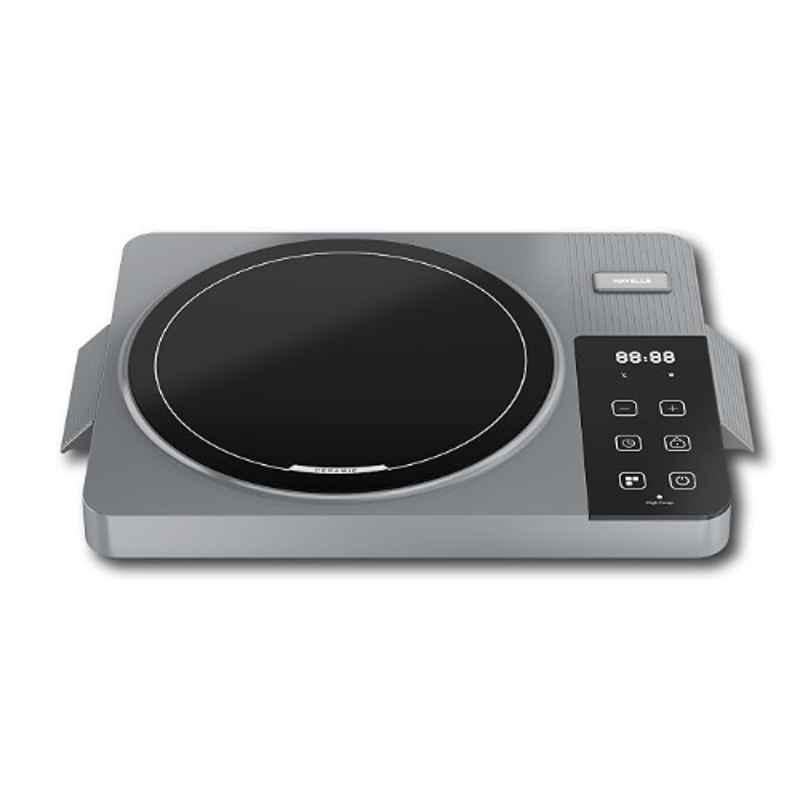 Havells Hexo EZ 200W Stainless Steel Grey Heat Infrared Induction Cooktop with Digital Display & 1 Year Warranty, TC-20