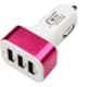 Viva City White & Pink Plastic Dual USB Car Charger