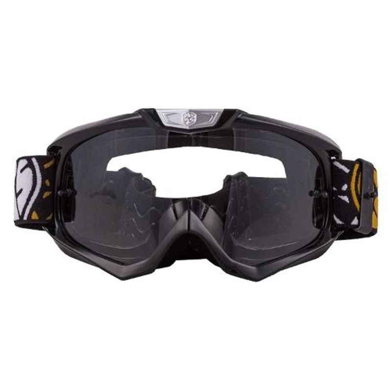 AllExtreme EXUVSYB1 Black Unisex Snow Goggles with Windproof, Dustproof, UV Protection & Anti-Glare Lens for Riding & Skiing
