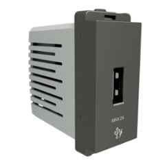 Schneider Electric Livia 2.1A A Type Polycarbonate Painted Grey USB Charger, P7002_PG