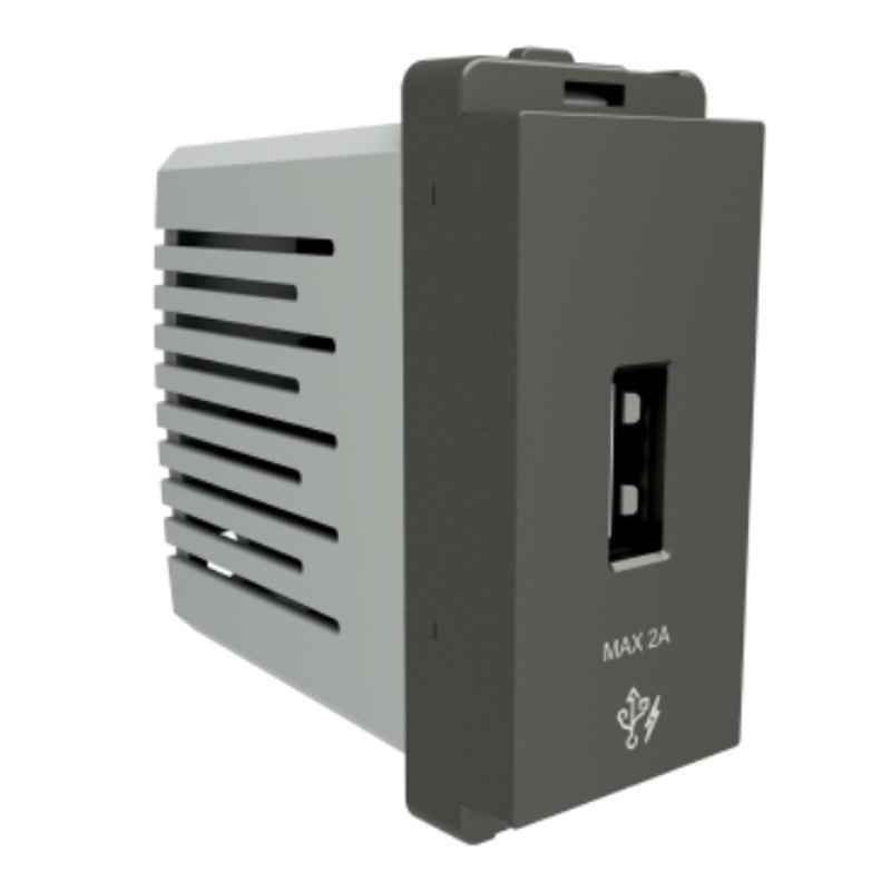 Schneider Electric Livia 2.1A A Type Polycarbonate Painted Grey USB Charger, P7002_PG