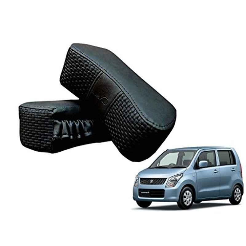 Kozdiko 2 Pcs Memory Foam Black Luxurious Neck Rest Set for Maruti WagnoR, koz_41334