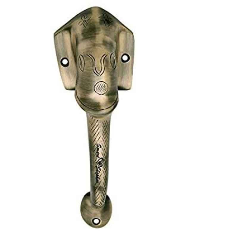 Smart Shophar 7 inch Brass Antique Elephant Pull Handle, SHA10PH-ELPH-AN07-P1 (Pack of 4)