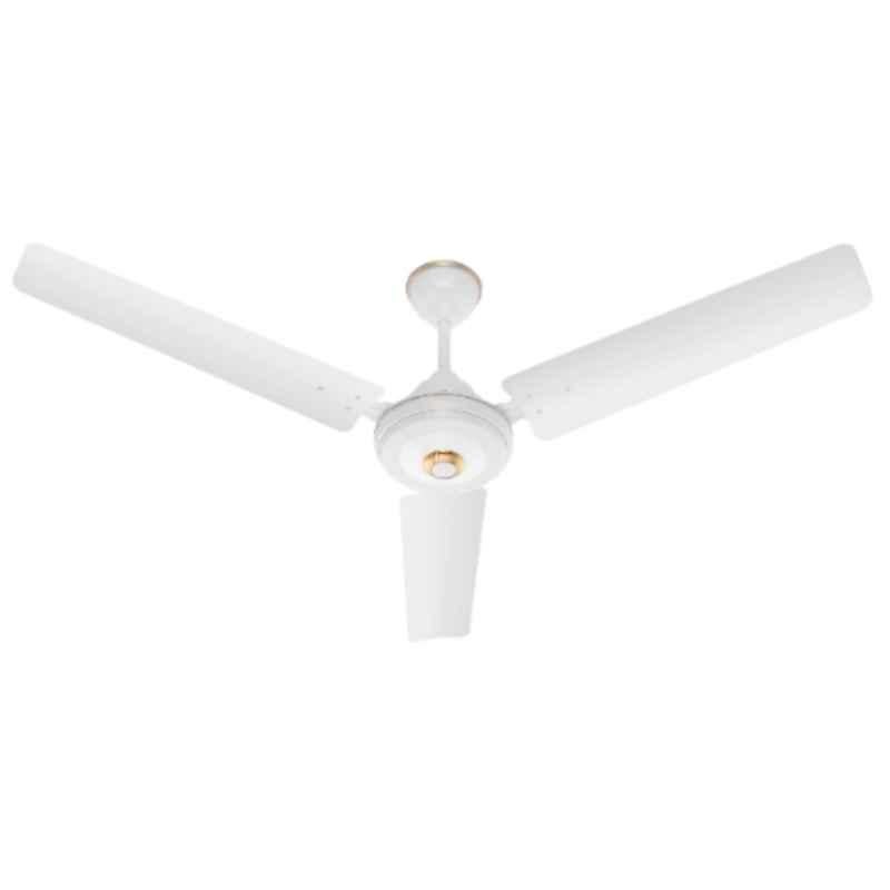 Airelec Gloria 28W 350rpm 5 Star 3 Blade BLDC Ceiling Fan with 0.5W LED and Remote, 2 Years Warranty Sweep: 1200mm White AIRCFG1 (Pack of 2)