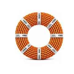 CabONE 23/76 Red & Yellow 2 Core PVC Insulated Twisted Flexible Aluminium Cable, Length: 90 m