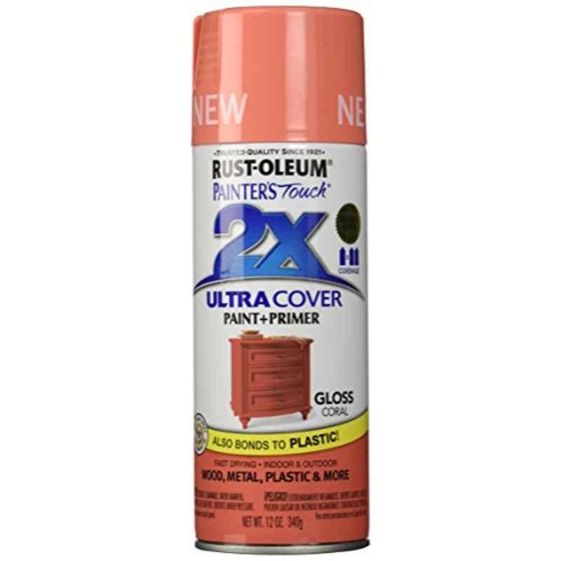 Rust-Oleum Painters Touch 12oz Coral 283189 Glossy 2X Ultra Cover Coral Spray