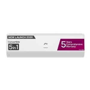 Godrej 1 Ton 5 Star White Inverter Split AC, 1T TR HIC 12J5TG WA SPLIT