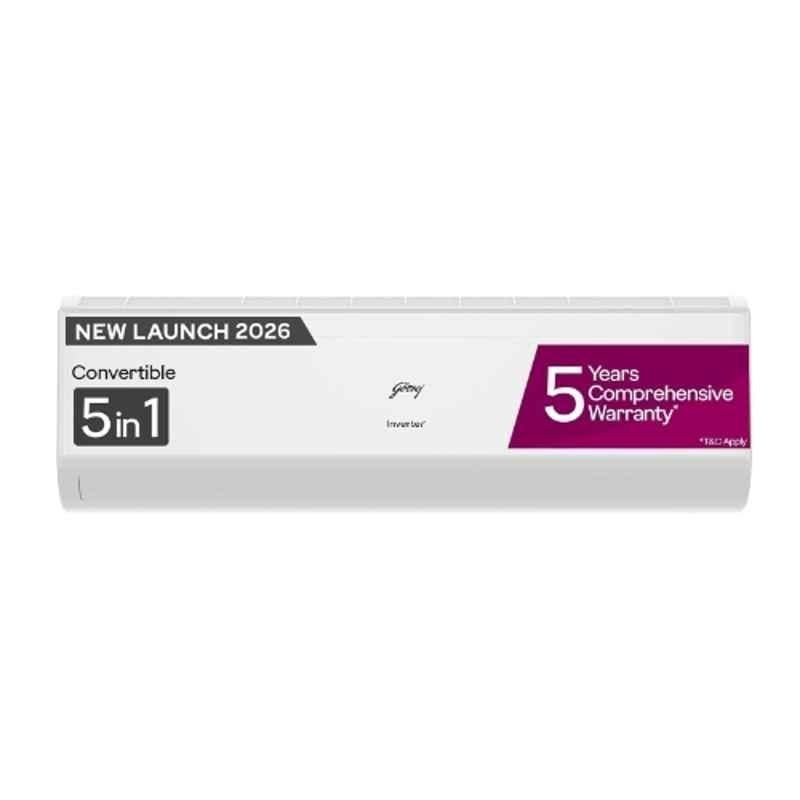 Godrej 1 Ton 5 Star White Inverter Split AC, 1T TR HIC 12J5TG WA SPLIT