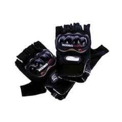AOW Pro Biker Half Gloves, (Black) L Size