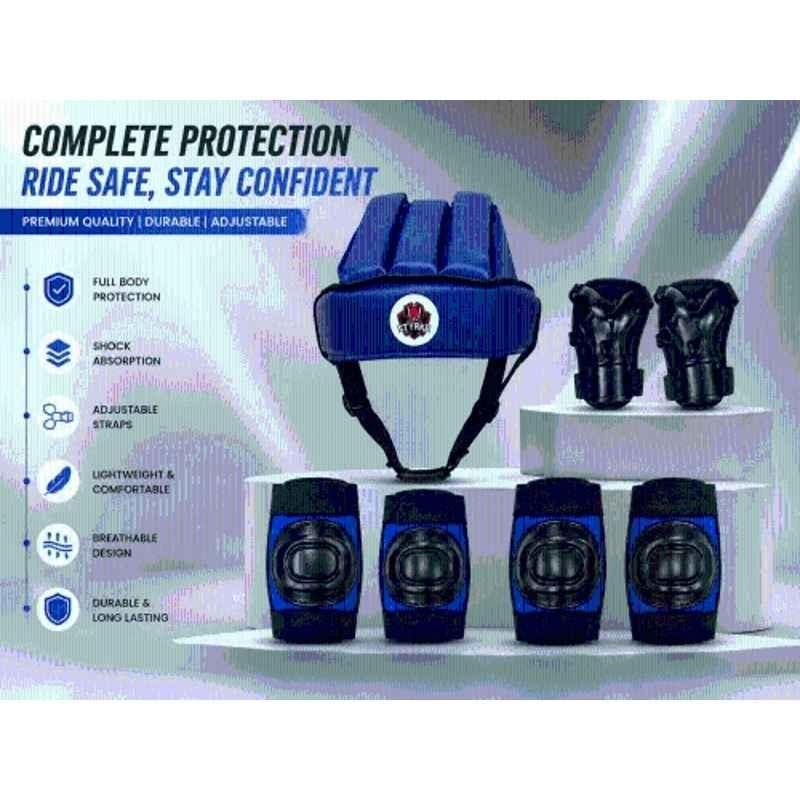 STYRKR Royal New Skating Kit for Kids (5-12 Years) | Cycling Safety Kit | Knee, Elbow, Skating Kit