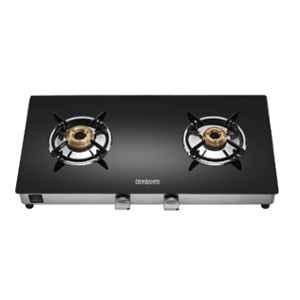 Hindware ARMO Plus GL 2B Glass Top Cooktop with 2 Brass Burner & Manual Ignition, CT 100209