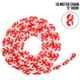 Ladwa 10m Plastic Red & White S Hook Type Safety Barrier Cone Chain, LPVC