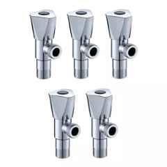Fastgear Triangle Brass Silver Chrome Finish Angle Valve, FG1469 (Pack of 5)