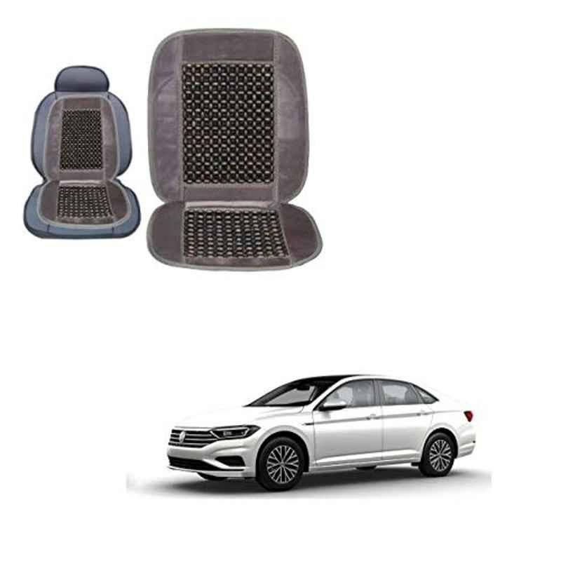 Kozdiko Wooden Bead Seat with Grey Velvet Border for Volkswagen Jetta 2015-Present