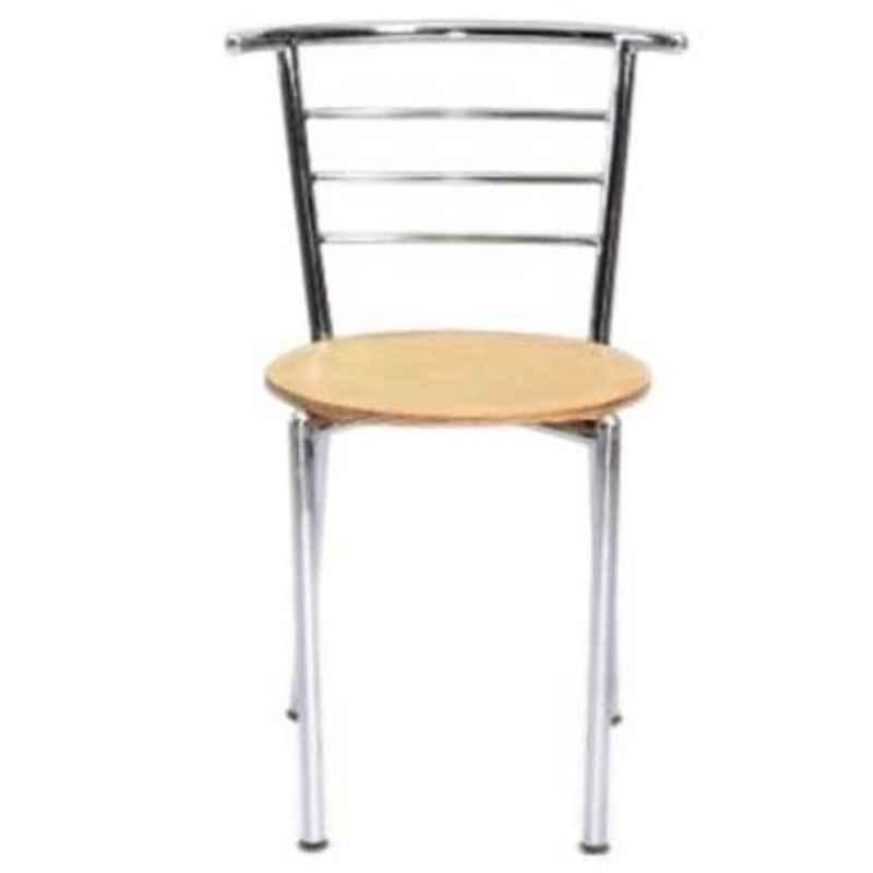 Steel Craft DCHK07 Stainless Steel Cafeteria Chair with Wooden Ply Seat