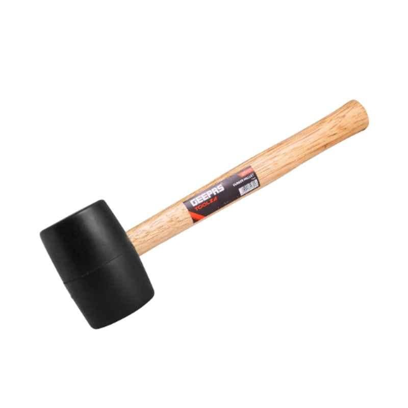 Geepas GT59125 16 Oz Rubber Mallet Hammer with Wooden Handle