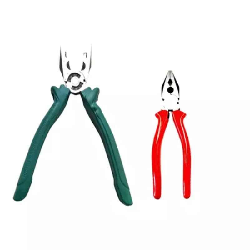 Sky Blue 2 Pcs 7.8 inch Lineman Plier Combo, SBE_PLIER_COMBO_MOD_01407