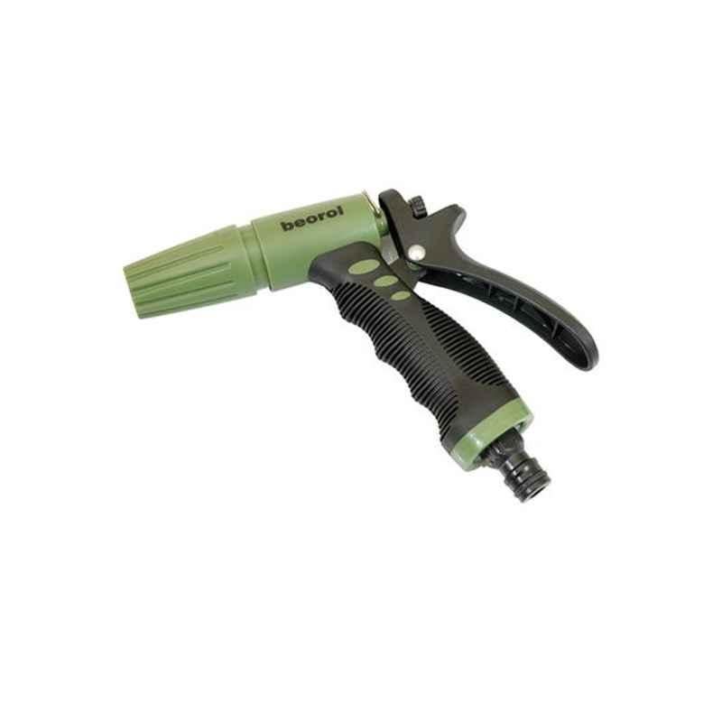 Beorol 3.4 inch ABS & Plastic Green & Black Adjustable Sprayer Trigger Nozzle with Hose Connector, 2724461094436