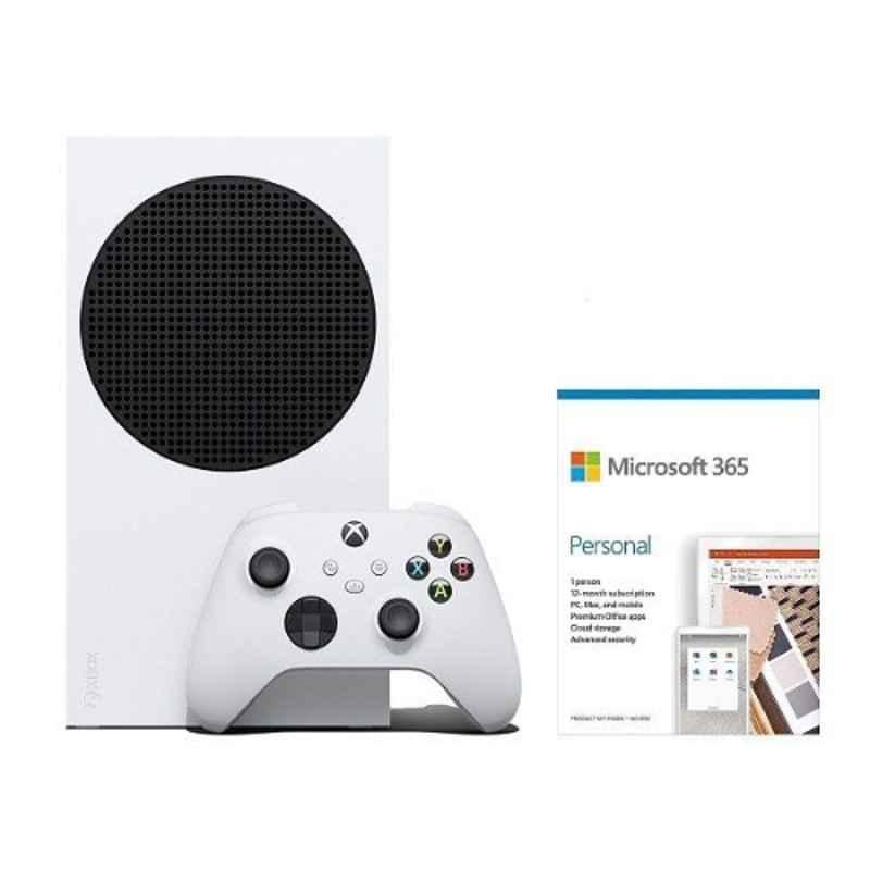 Microsoft Xbox Series S 512GB White Gaming Console with Office 365 1 Year 1 User Personal Set, RRS+QQ2
