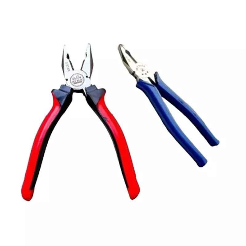 Sky Blue 8 inch Stainless Steel Lineman Plier, SBE429 (Pack of 2)