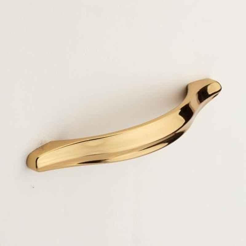 Plantex 96mm Zinc Gold PVD Finish Pull Cabinet Handle for Home & Office, APS-PH-103-GOLD-96MM-PK4 (Pack of 4)
