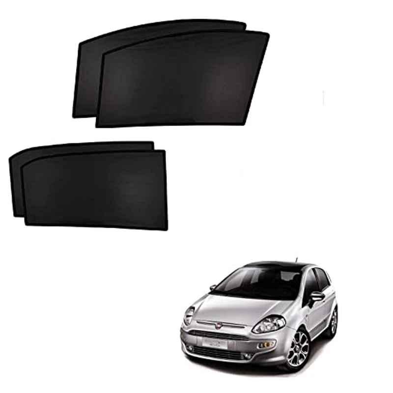Kozdiko 4 Pcs Custom Fit Non Magnetic Curtains Mesh Car Sun Shade Set for Fiat Punto Evo