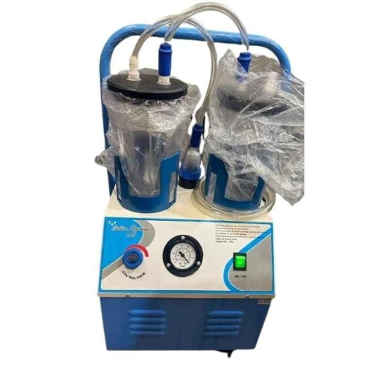 Florix Nation 1/4HP Alloy Steel Epoxy Powder-Coated Heavy Duty Suction Machine with Polycarbonate 2000ml Jars, 100% Copper Motor, Oil-Immersed Vacuum Pump & 1 Year Warranty, Fl-44