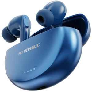 Dubstep by Nu Republic Epic X3 Blue Earbuds with Upto 48 hrs Playtime, X-Bass Technology, ENC Mic & Type-C Fast Charging