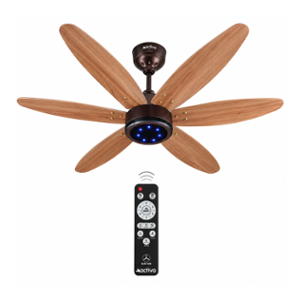 Activa Jetta 28W 380rpm 6 Blade Rose Wood BLDC Ceiling Fan with Remote & 5 Years Warranty, Sweep: 1200 mm