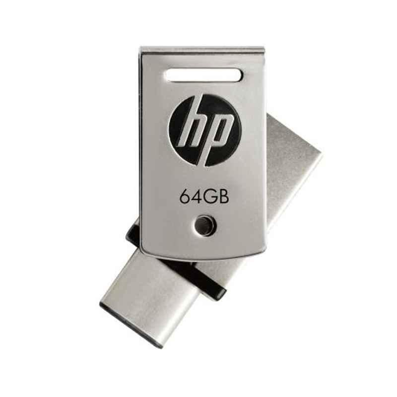 HP X5000M 64GB USB 3.1 Silver Pen Drive