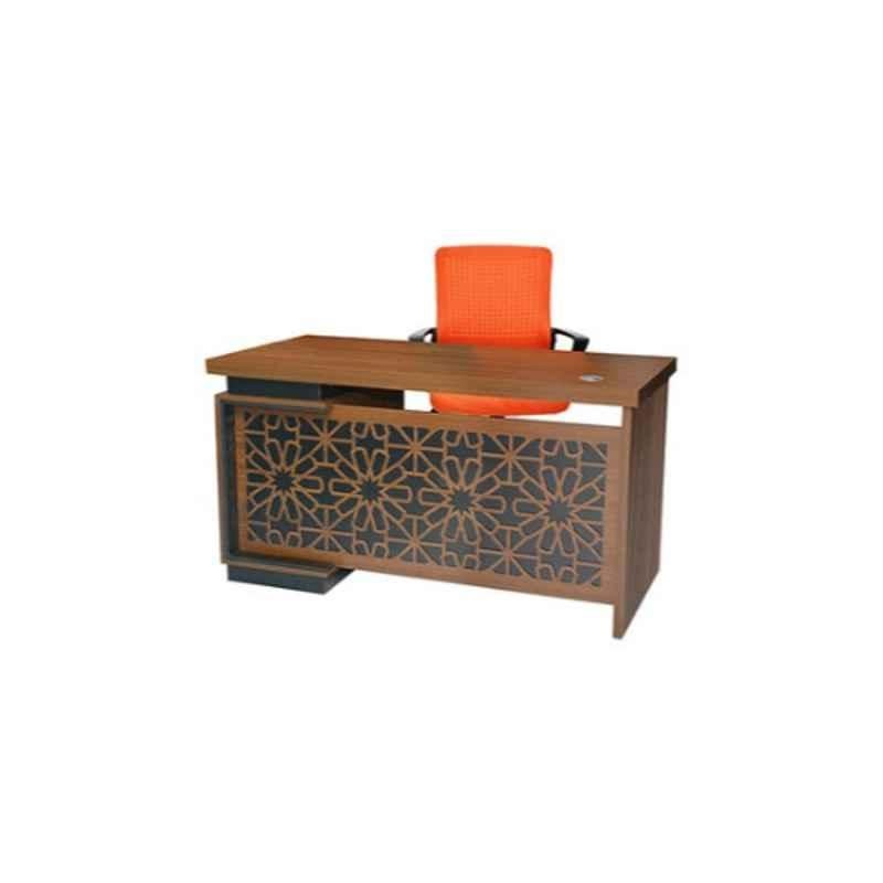 Karnak KDFT871 140x70x75cm Wooden Brown Executive Office Desk Table with Drawer