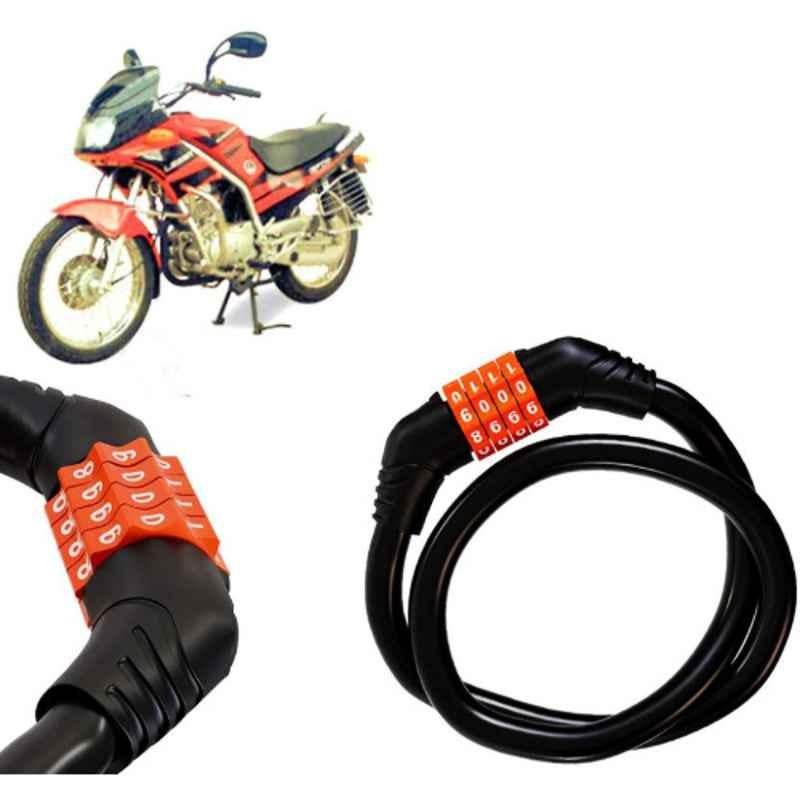 Auto Pearl Black & Orange 4 Digit Anti-Theft Combination Number Lock for GF Lazer