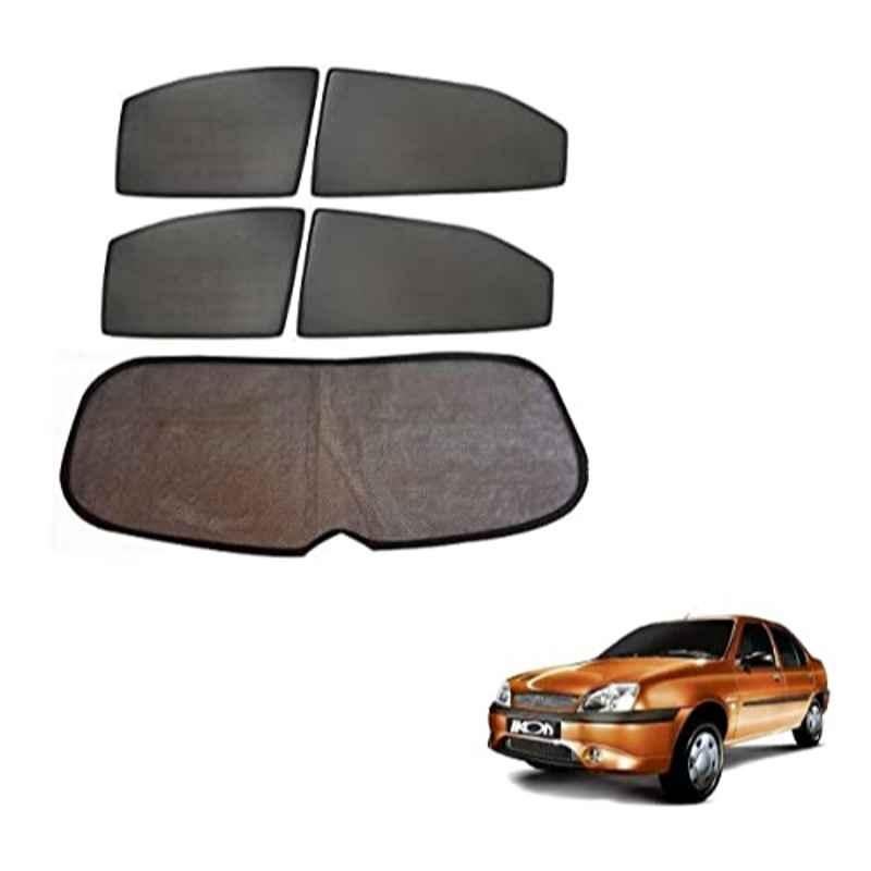 Kozdiko 5 Pcs Mesh Black Fixed Window & Rear Sun Shades Set for Ford Ikon