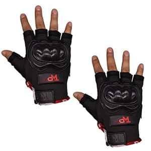 AllExtreme EXO2FG10 Red Probiker Motorcycle Half Finger Riding Gloves for Bike Racing & for Men & Women, Size: XL