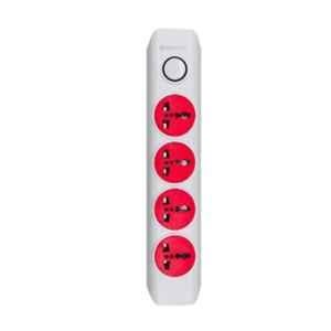 Gold Coast Electra 4m 4 Socket & 1 Switch Power Extension Board, 2189-WH