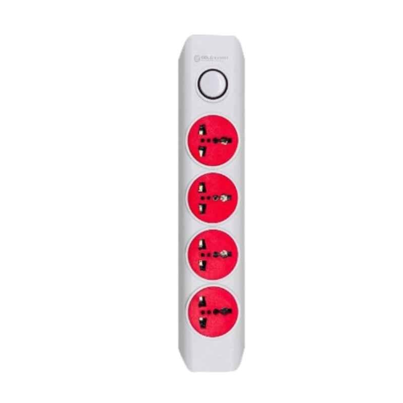 Gold Coast Electra 4m 4 Socket & 1 Switch Power Extension Board, 2189-WH