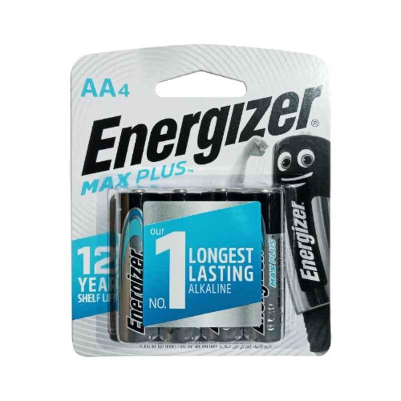 Energizer Max Plus 1.5V AA Alkaline Battery for Power Demanding Devices, EP91BP4T (Pack of 4)