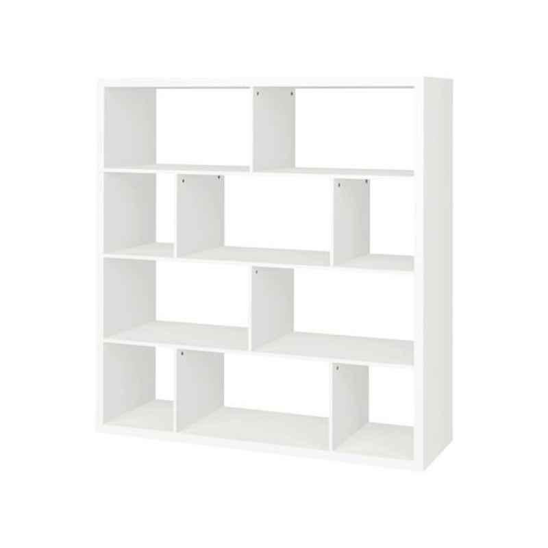 Homebox Halmstad 145.5x39x145.5cm Particle Board White 10 Cube Bookcase, FIE-CUB10