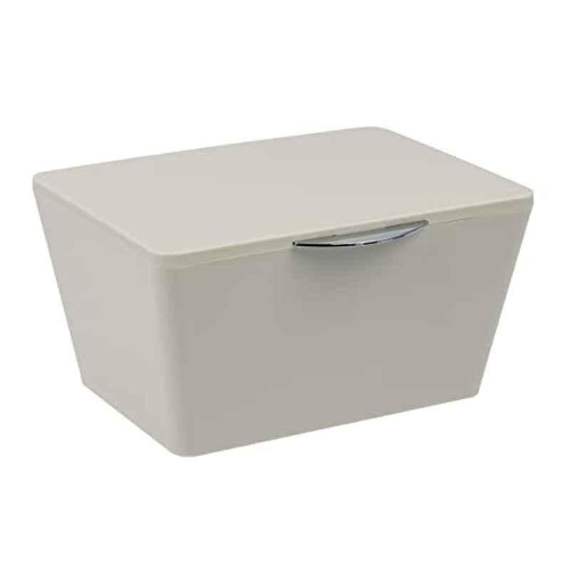 Wenko Plastic Taupe Box with Lid Brasil