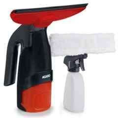 Agaro Delite 2200mAh Black & Red Electric Glass Vacuum Cleaner with 360ml Spray Bottle & 28cm Suction Blade, 34233