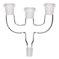 ABGIL B-24 Borosilicate 3.3 Glass Four Way Claisen Adapter with All Parallel Necks, ABG212