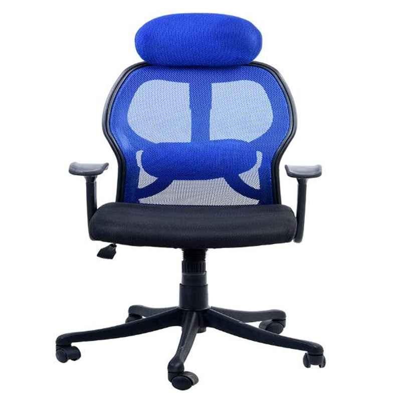 Regent Matrix Net & Metal High Back Black & Blue Mesh Chair