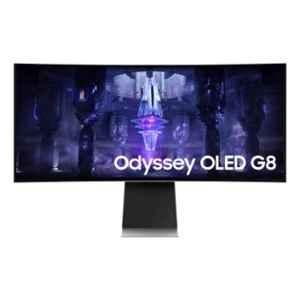 Samsung Odyssey G8 34 inch 3440x1440p Black OLED Curved Gaming Monitor with 175Hz Refresh Rate & IPS Panel, LS34BG850WXXL