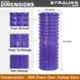 Strauss 33cm EVA Purple Grid Foam Roller, ST-1317