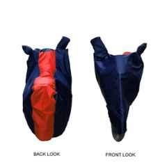 Mobidezire Red & Blue Bike Body Cover for Vespa, Below: 150 CC
