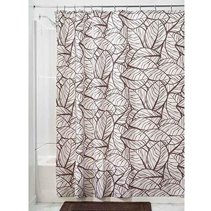 iDesign Polyester Palm - Beige Printed Shower Curtains, 67421