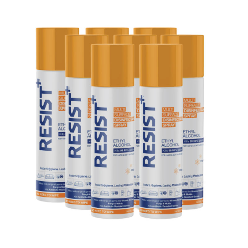 Resist Plus 170g Multi Surface Disinfectant Spray (Pack of 8)